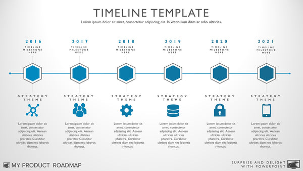 6 Stage Horizontal Timeline Project Timeline Templates Andverticalseparator My Product Roadmap 6314