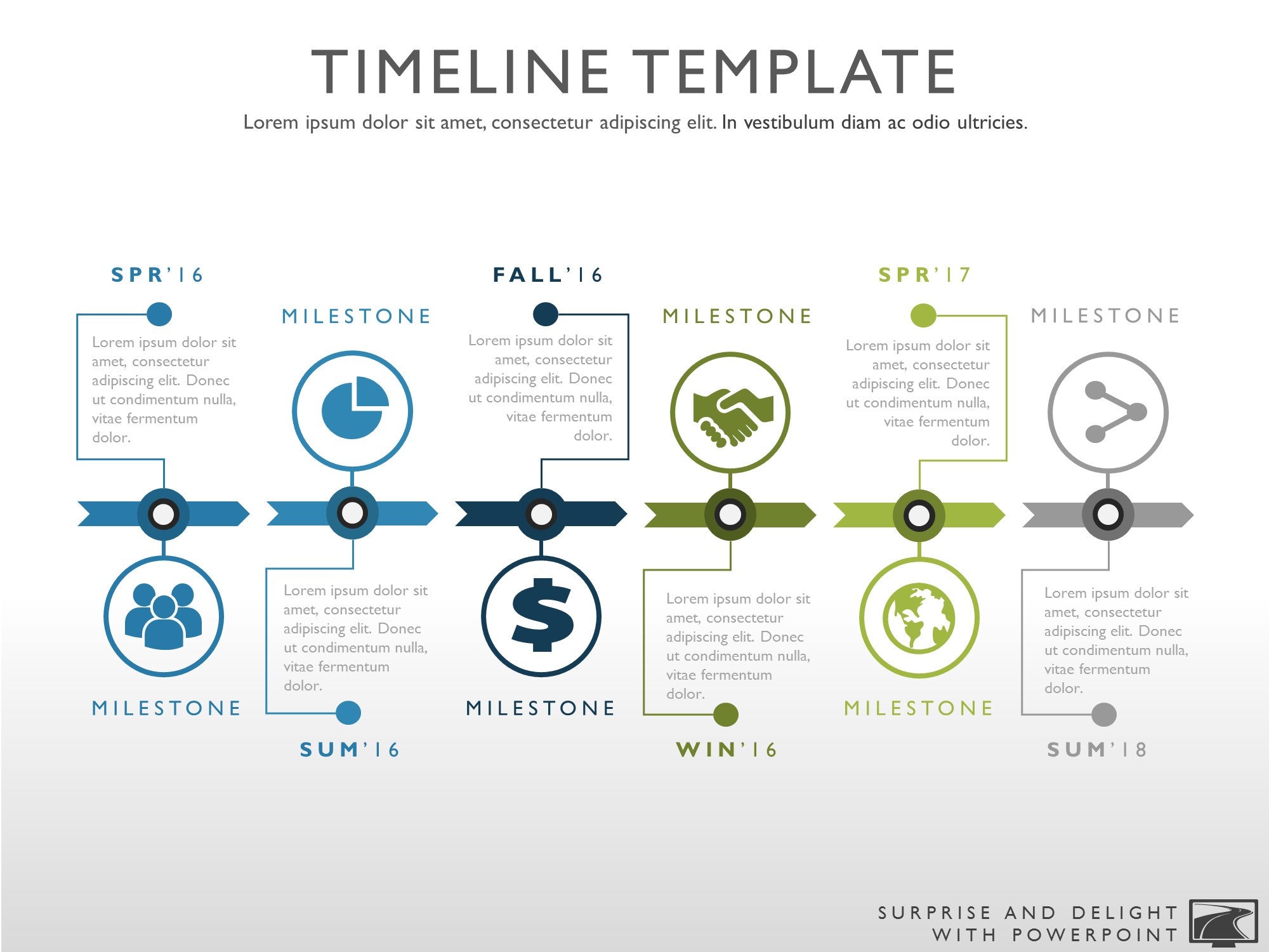 creative timeline graph